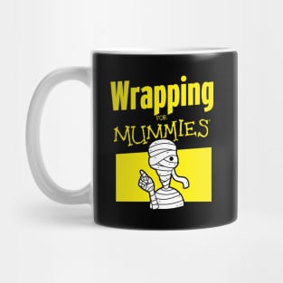 Funny Mummy Wrapping Book Horror Gift For Bookworms Mug